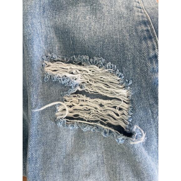 PacSun Distressed Mom Jeans Light Blue Denim - Picture 8 of 8